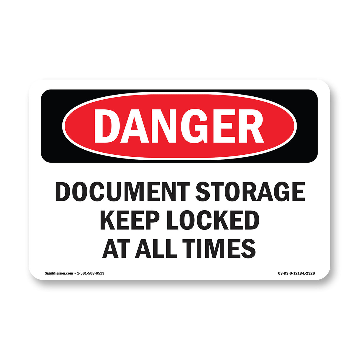 Document Storage Keep Locked At All Times