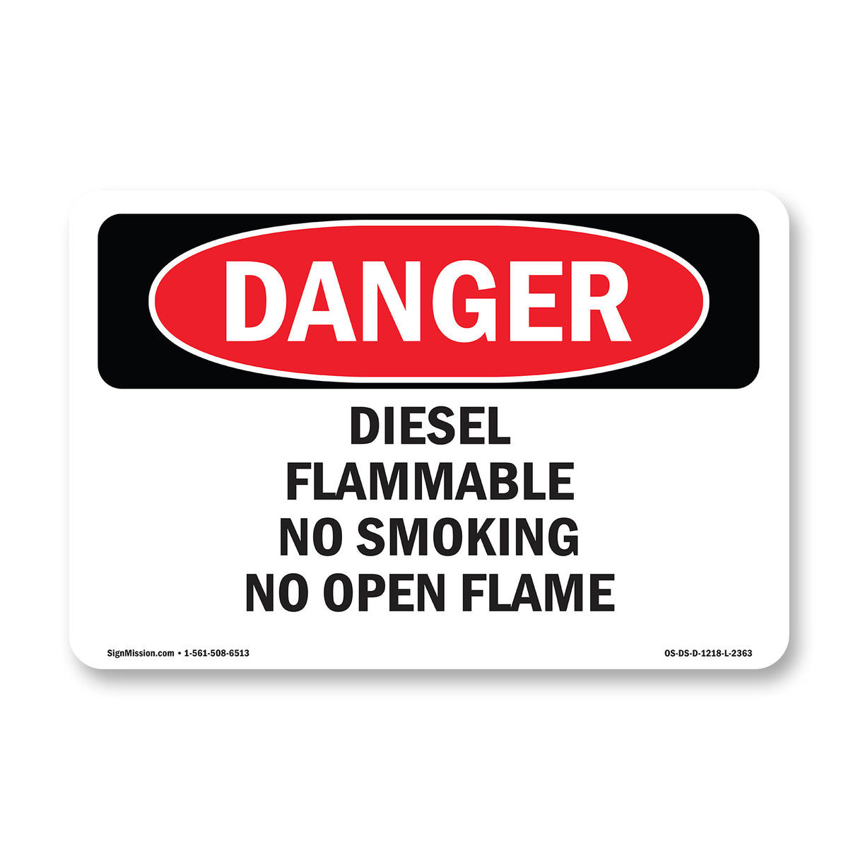 Diesel Flammable No Smoking No Open Flame