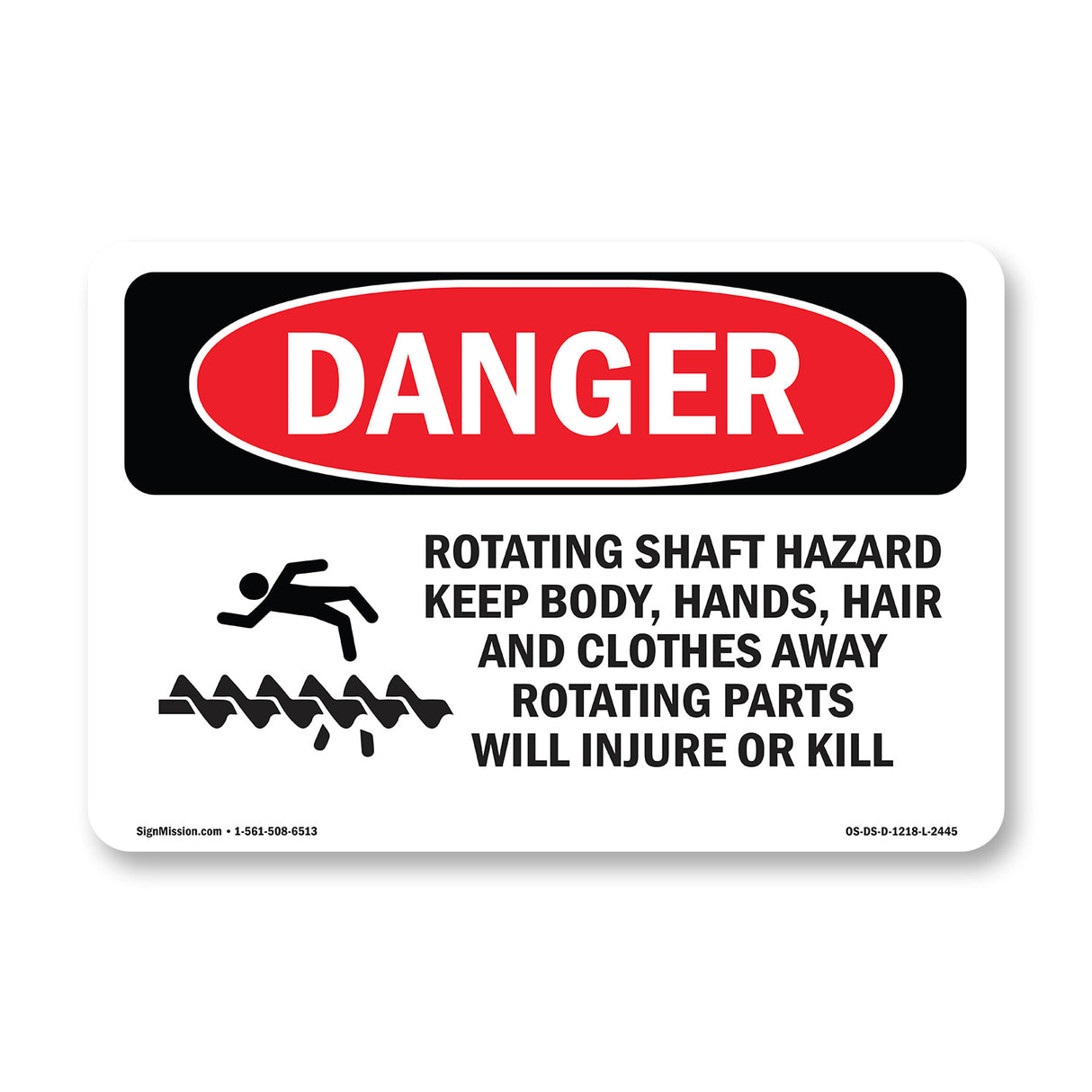 Rotating Shaft Hazard Keep Body