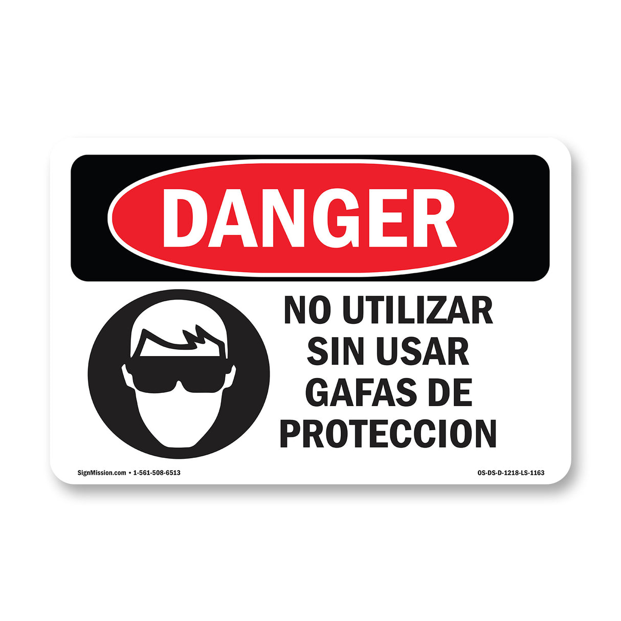 Do Not Operate Without Safety Glasses