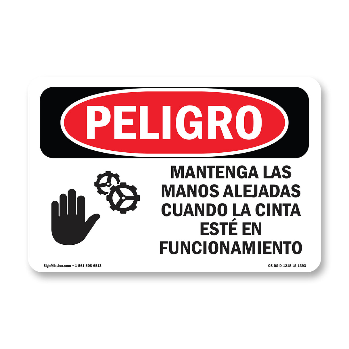 Keep Hands Clear While Belt Is In Motion