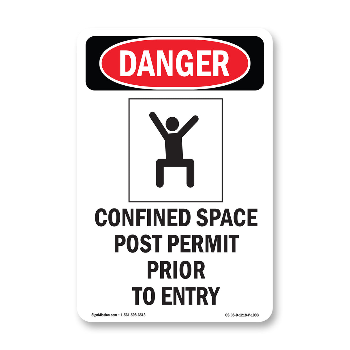 Confined Space Post Permit Prior To Entry