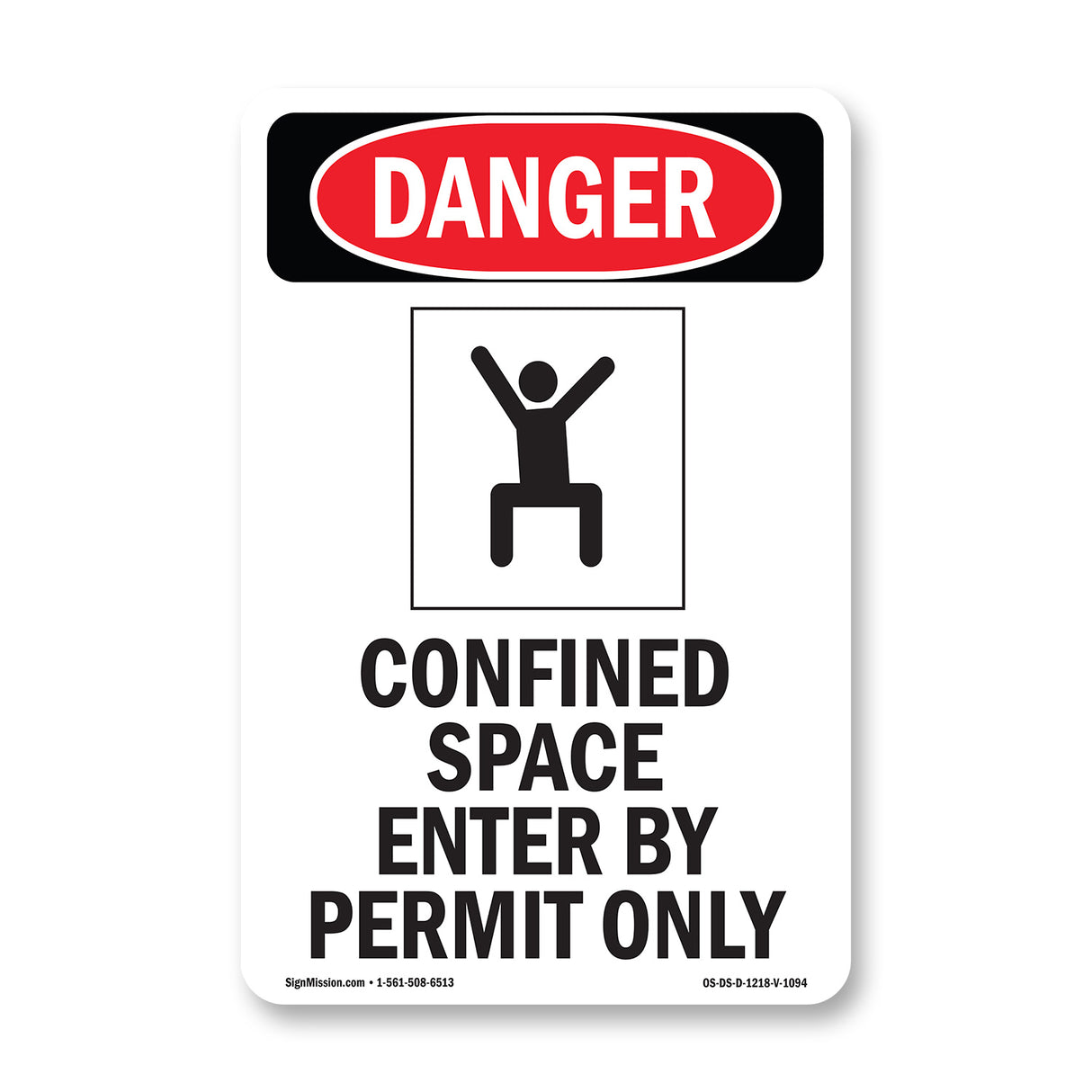 Confined Space Enter By Permit Only Spanish