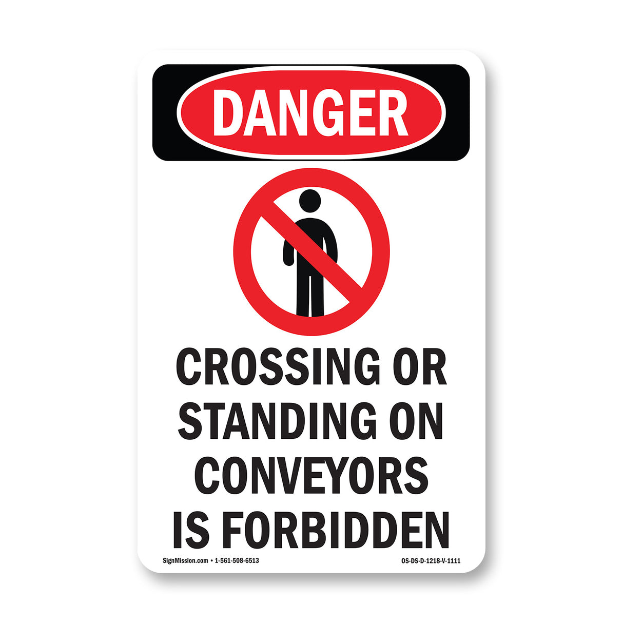 No Crossing Or Standing On Conveyors