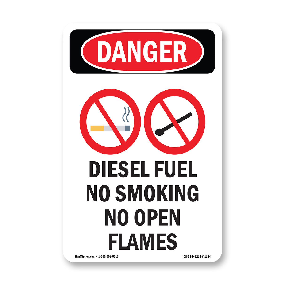 Diesel Fuel No Smoking No Open Flames