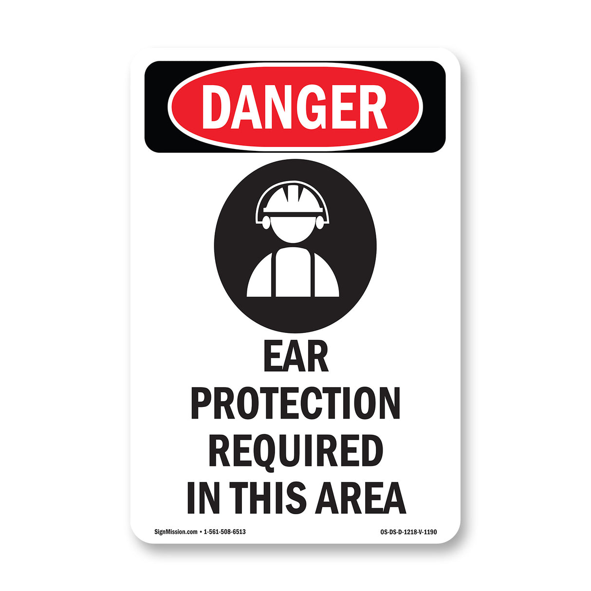 Ear Protection Required In This Area Spanish
