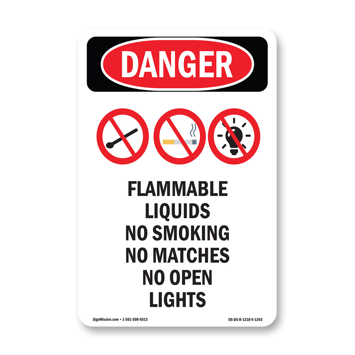 Flammable Liquids No Smoking Matches