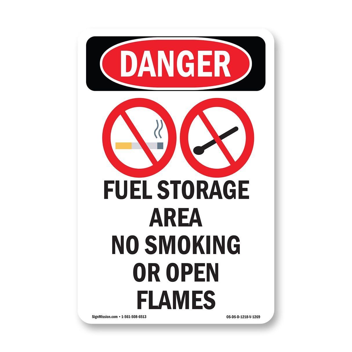 Fuel Storage Area No Smoking Or Open Flames
