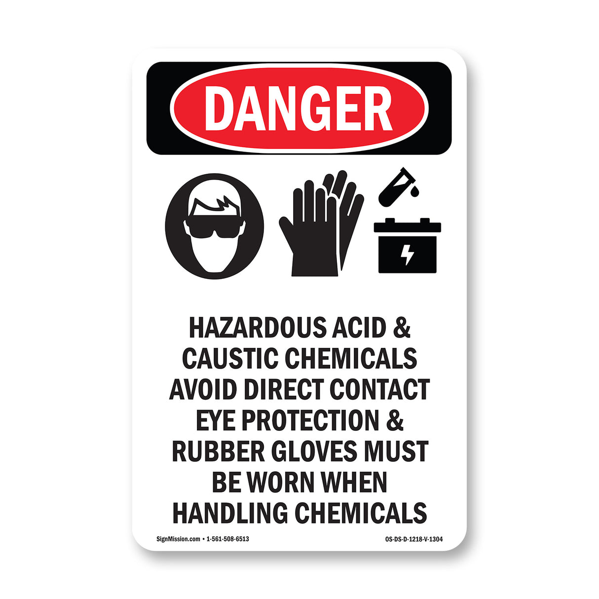 Acid Caustic Eye Rubber Gloves Chemicals