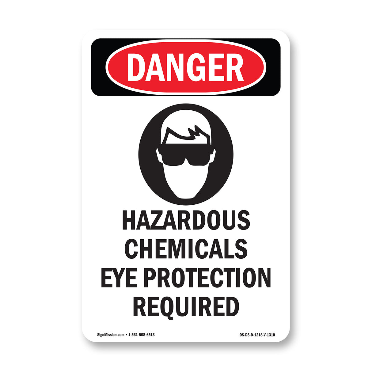 Hazardous Chemicals Eye Protection Required