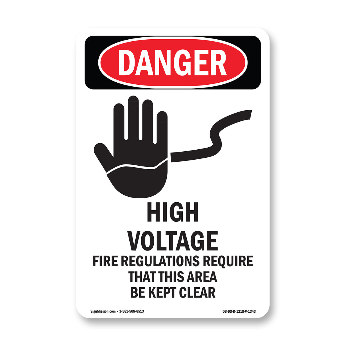 High Voltage Require Area Kept Clear