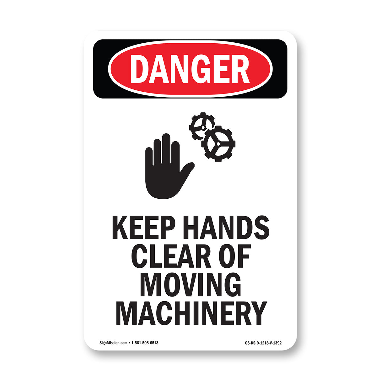 Keep Hands Clear Of Moving Machinery