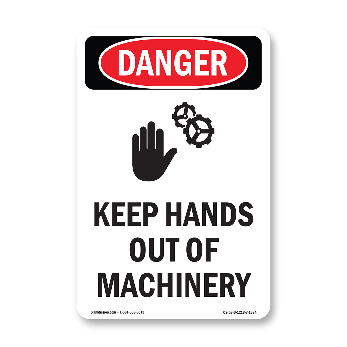 Keep Hands Out Of Machinery Spanish