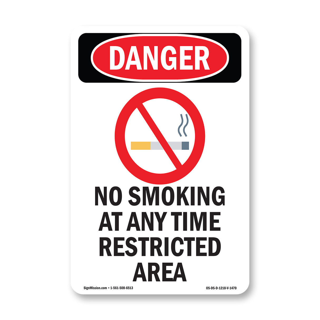 No Smoking At Any Time Restricted Area