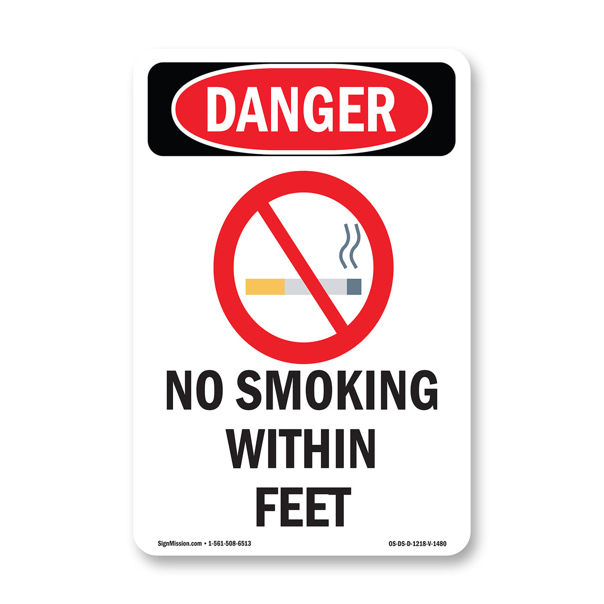 Custom No Smoking Within - Feet