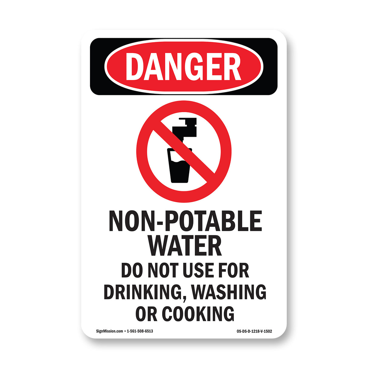 Non-Potable Water Do Not Use For Drinking
