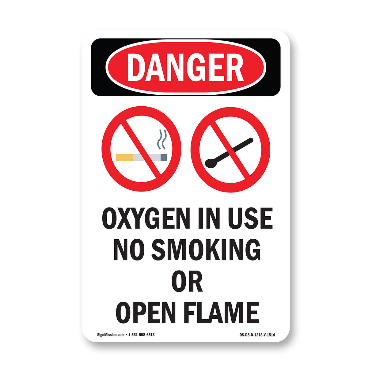 Oxygen In Use No Smoking Or Open Flame