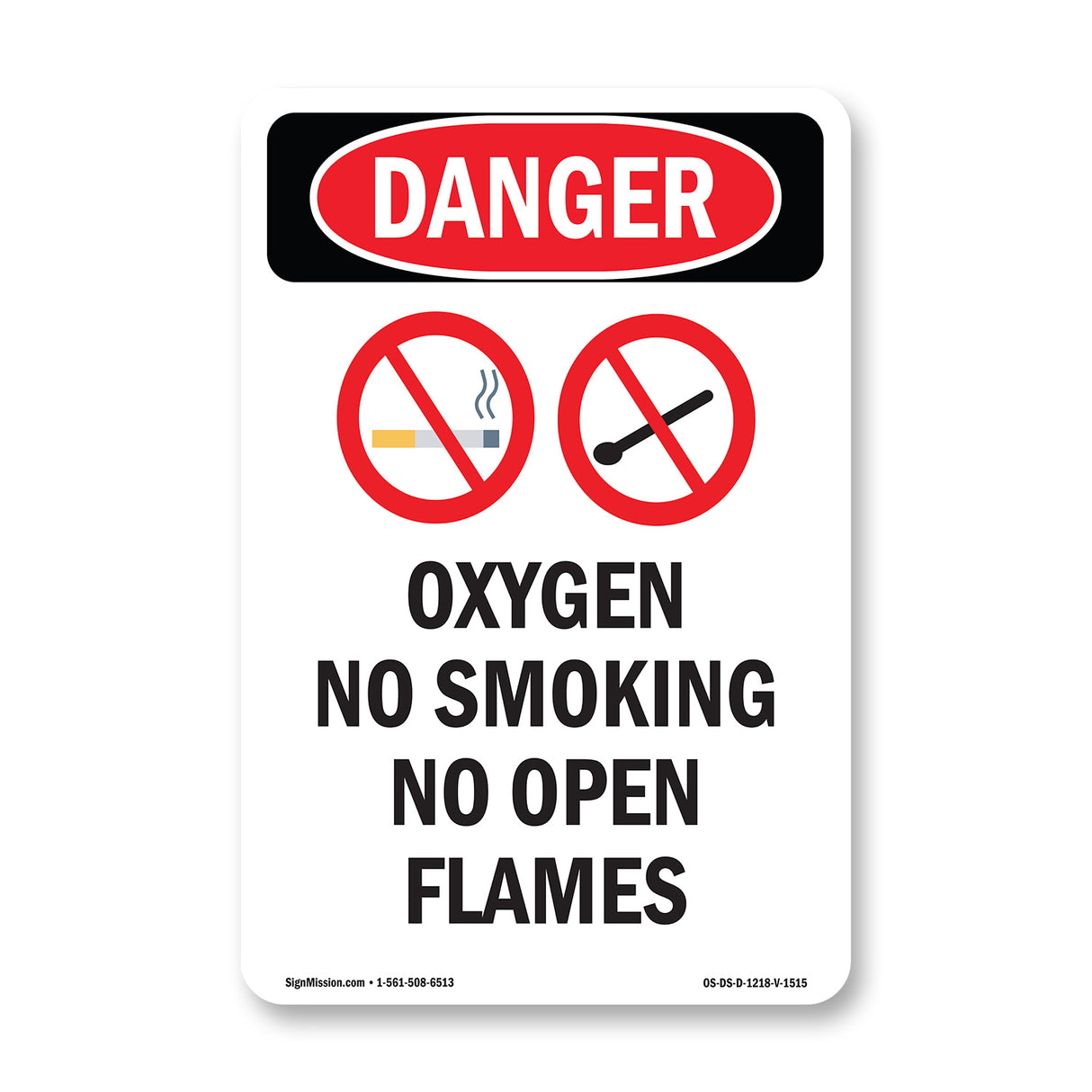 Oxygen No Smoking No Open Flames