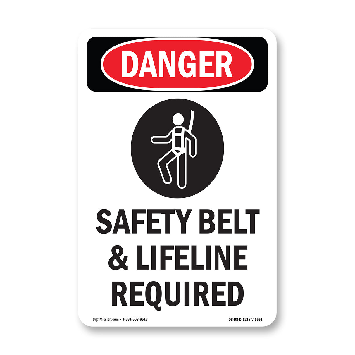 Safety Belt And Lifeline Required Symbol