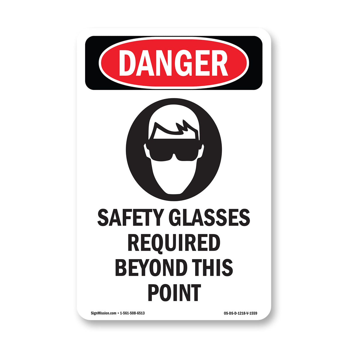 Safety Glasses Required Beyond This Point