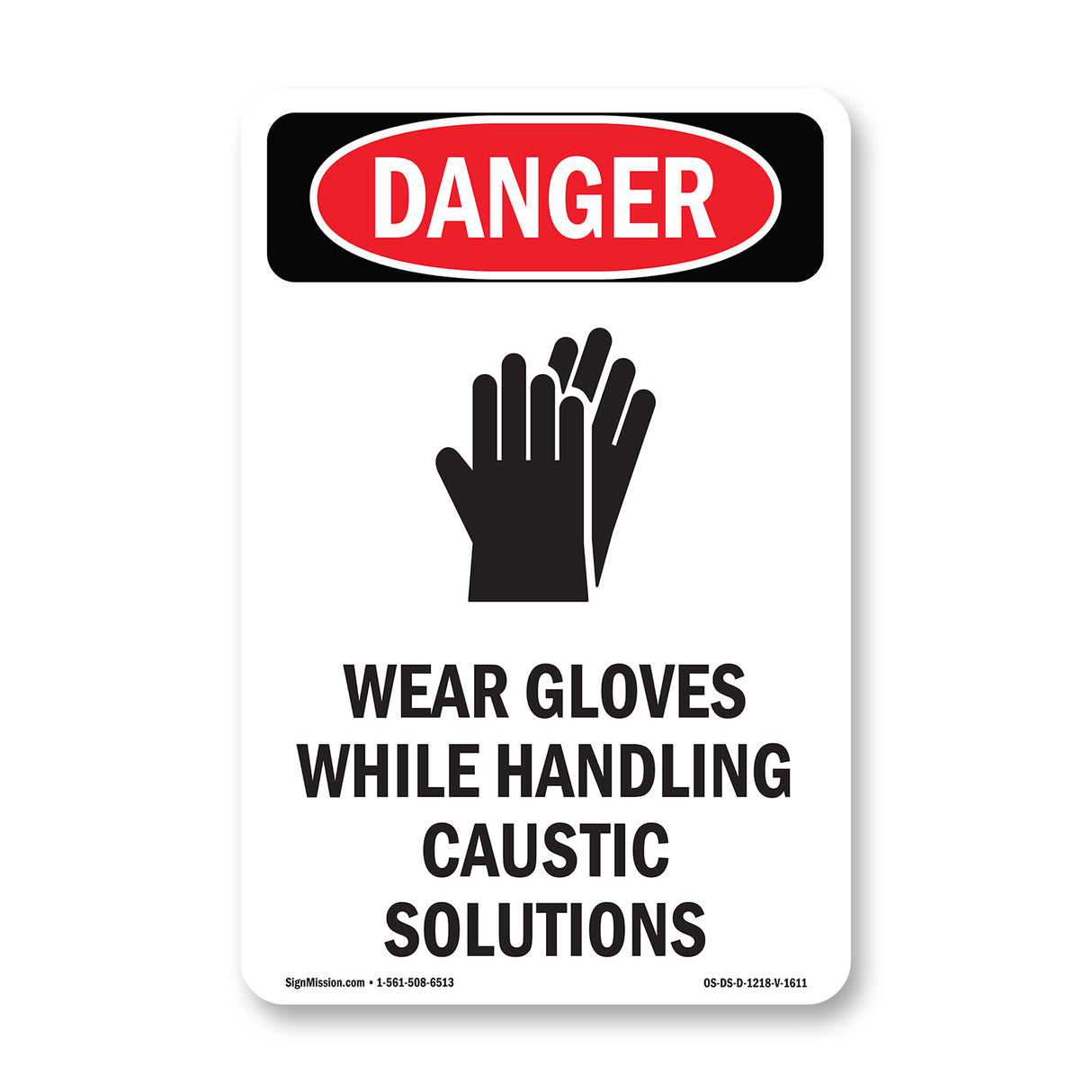 Wear Gloves While Handling Caustic Solutions