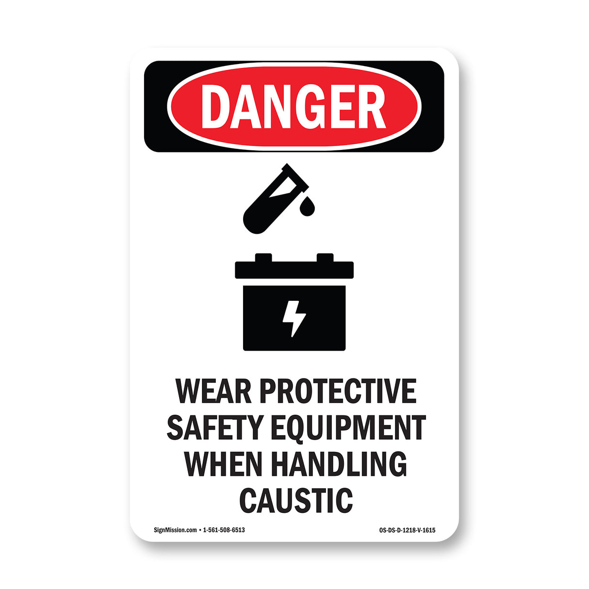 Wear PPE Handling Caustic