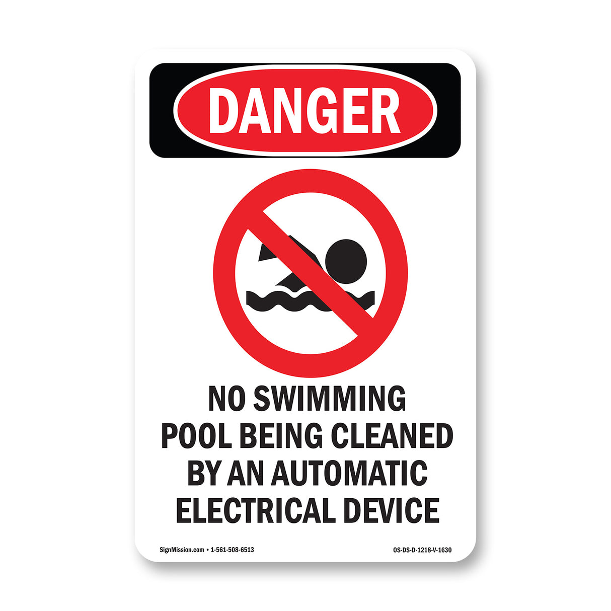 No Swimming Cleaned By Automatic Device