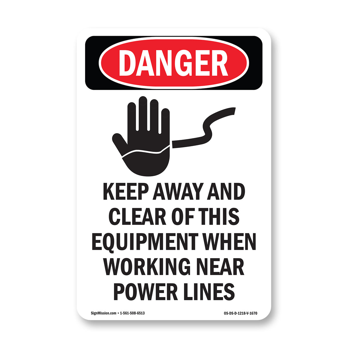 Keep Away Clear This Equipment Power Lines