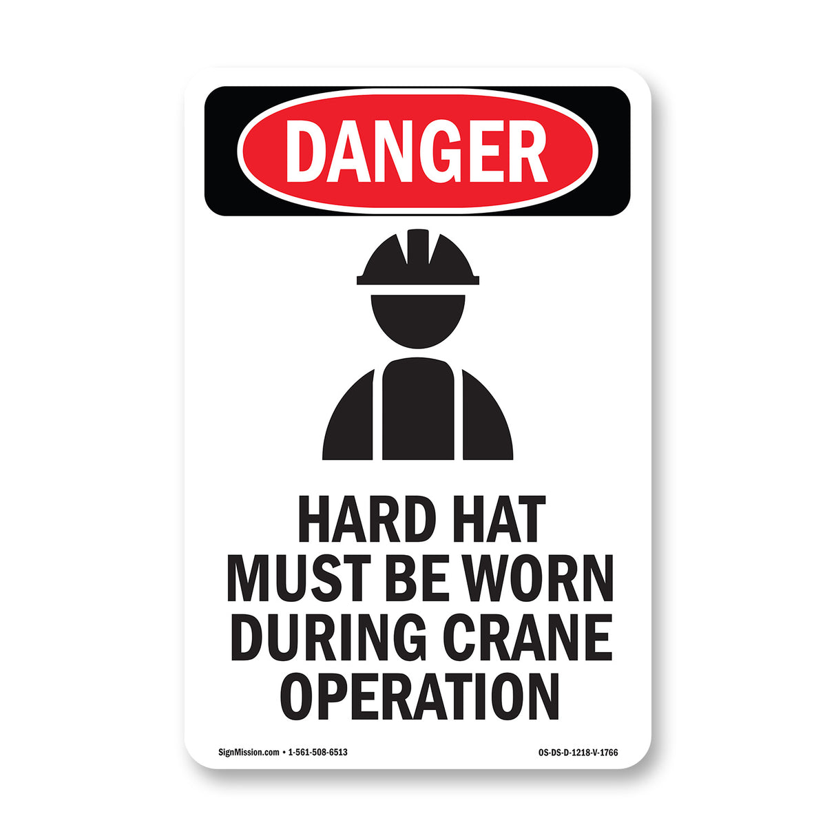 Hard Hat Worn During Crane Operation