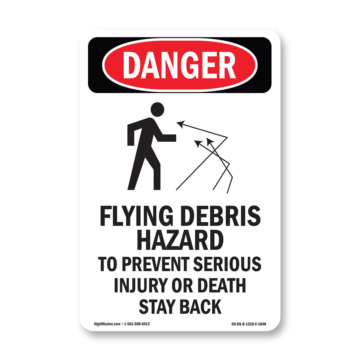 Flying Debris Stay Back