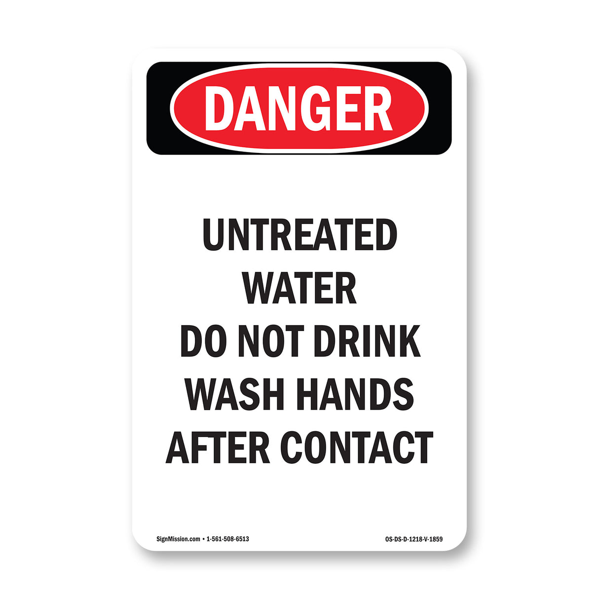 Portrait Untreated Water Do Not Drink