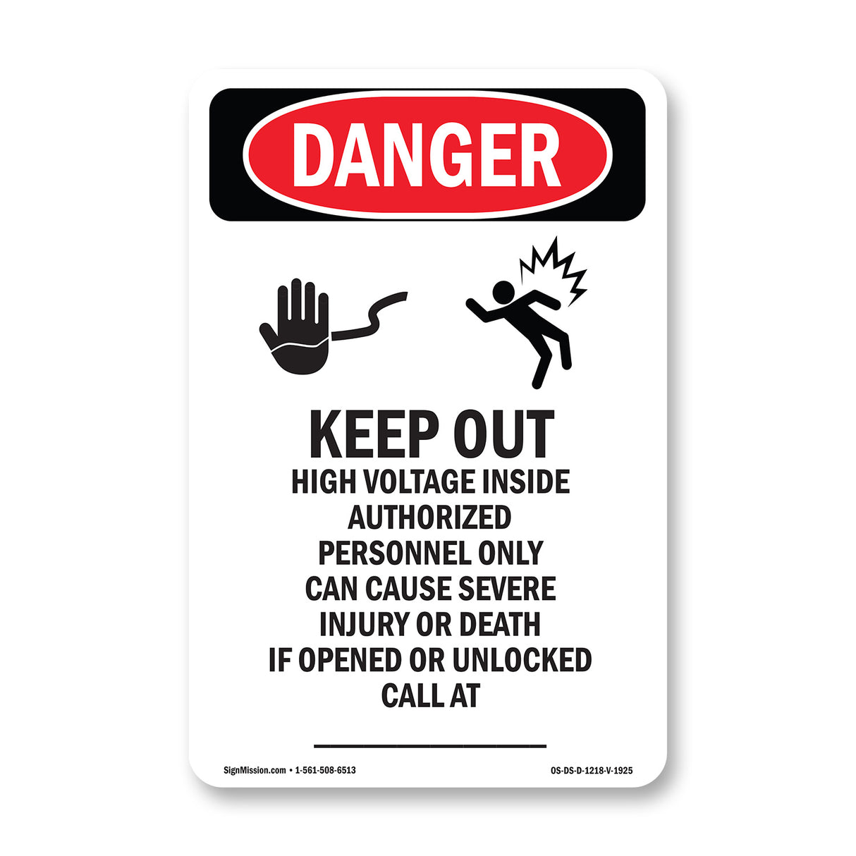 Keep Out High Voltage