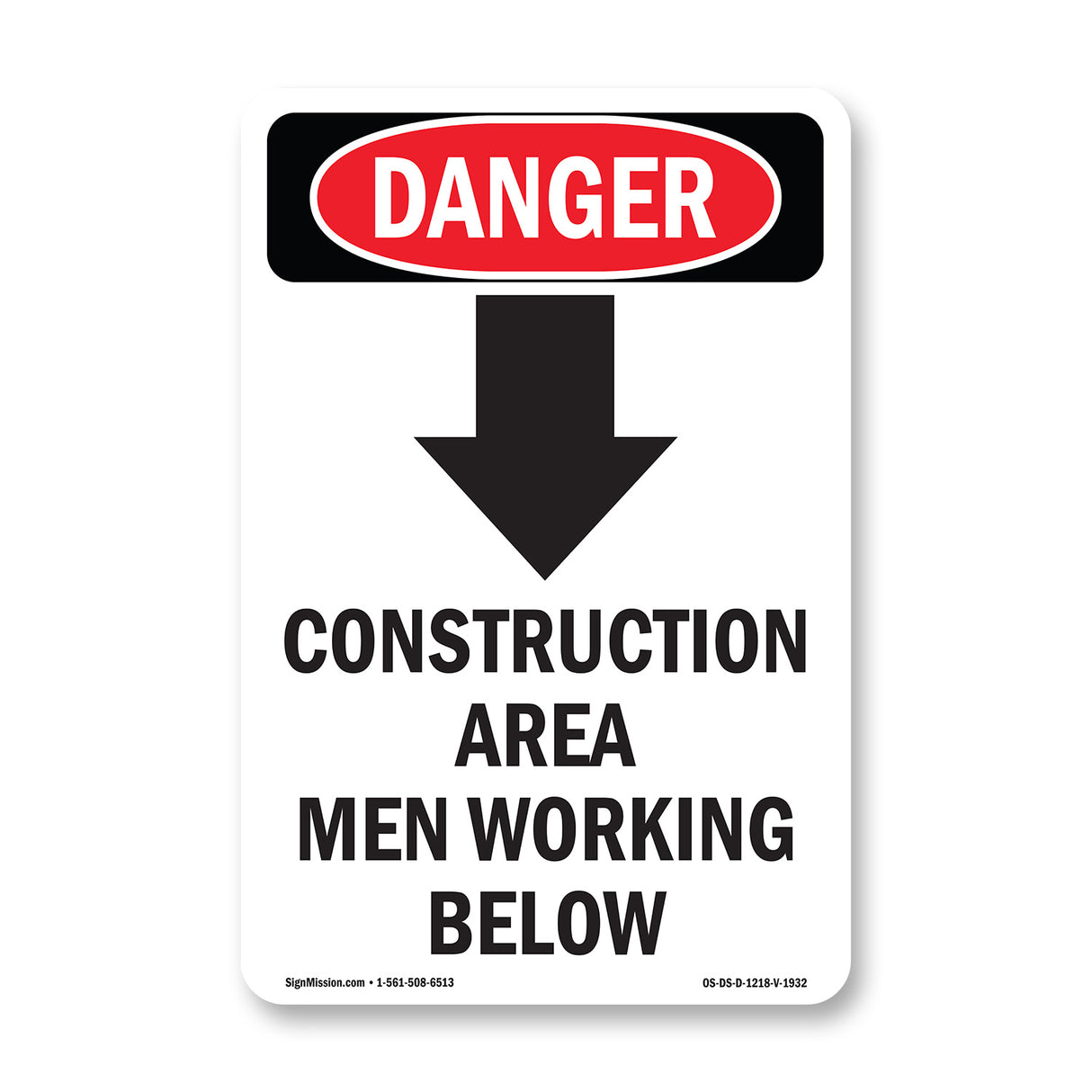 Construction Area Men Working Below