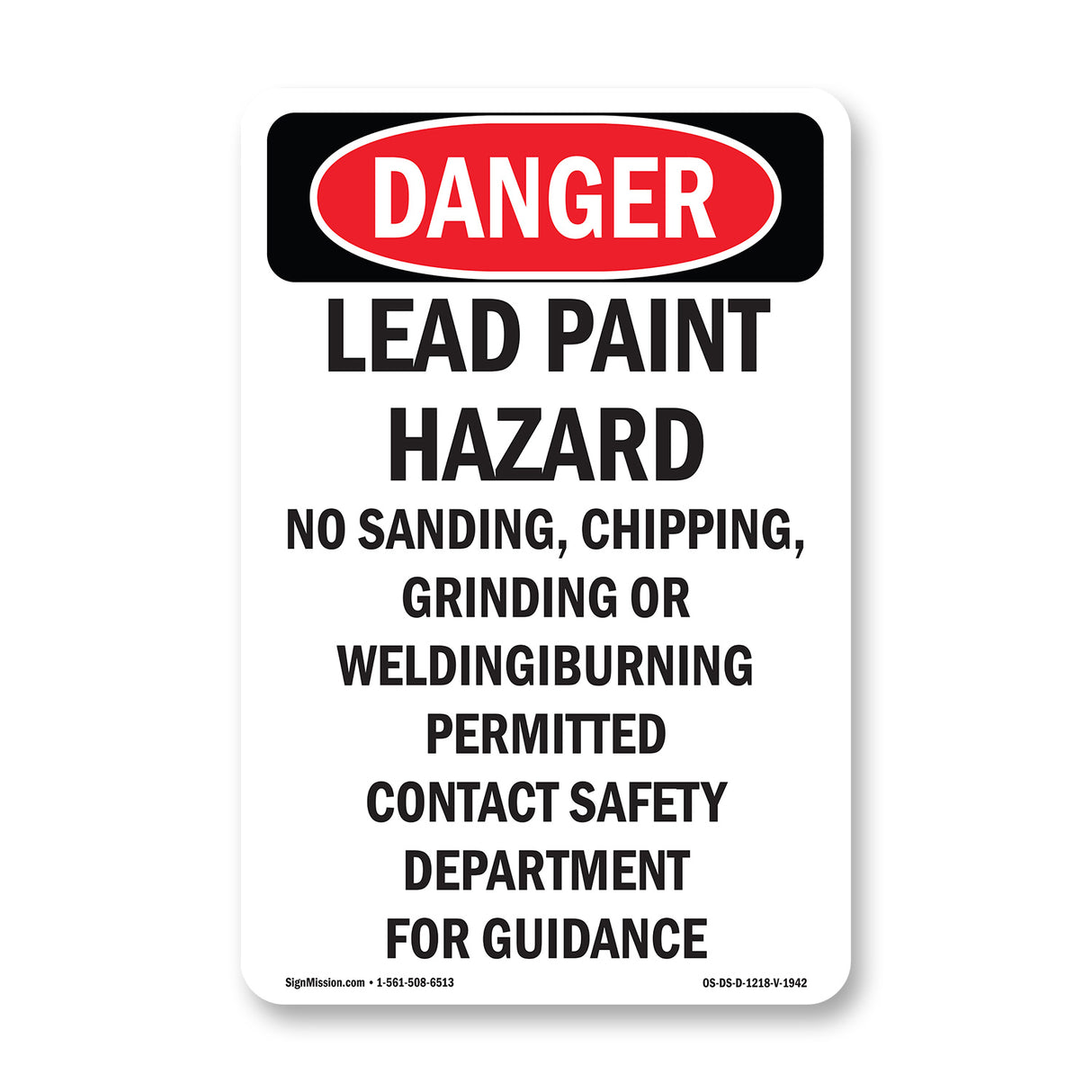Lead Paint Hazard No Sanding Chipping