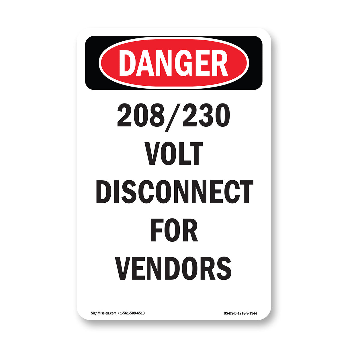 208 230 Volt Disconnect For Vendors