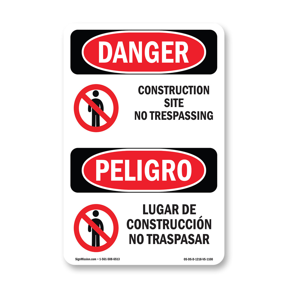 Construction Site No Trespassing