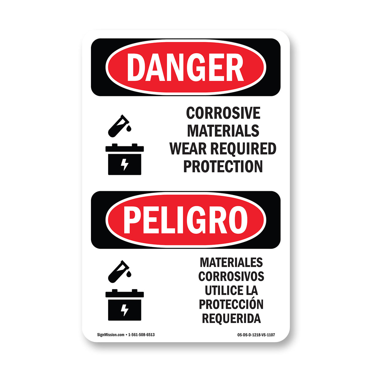 Corrosive Materials Wear Required Protection