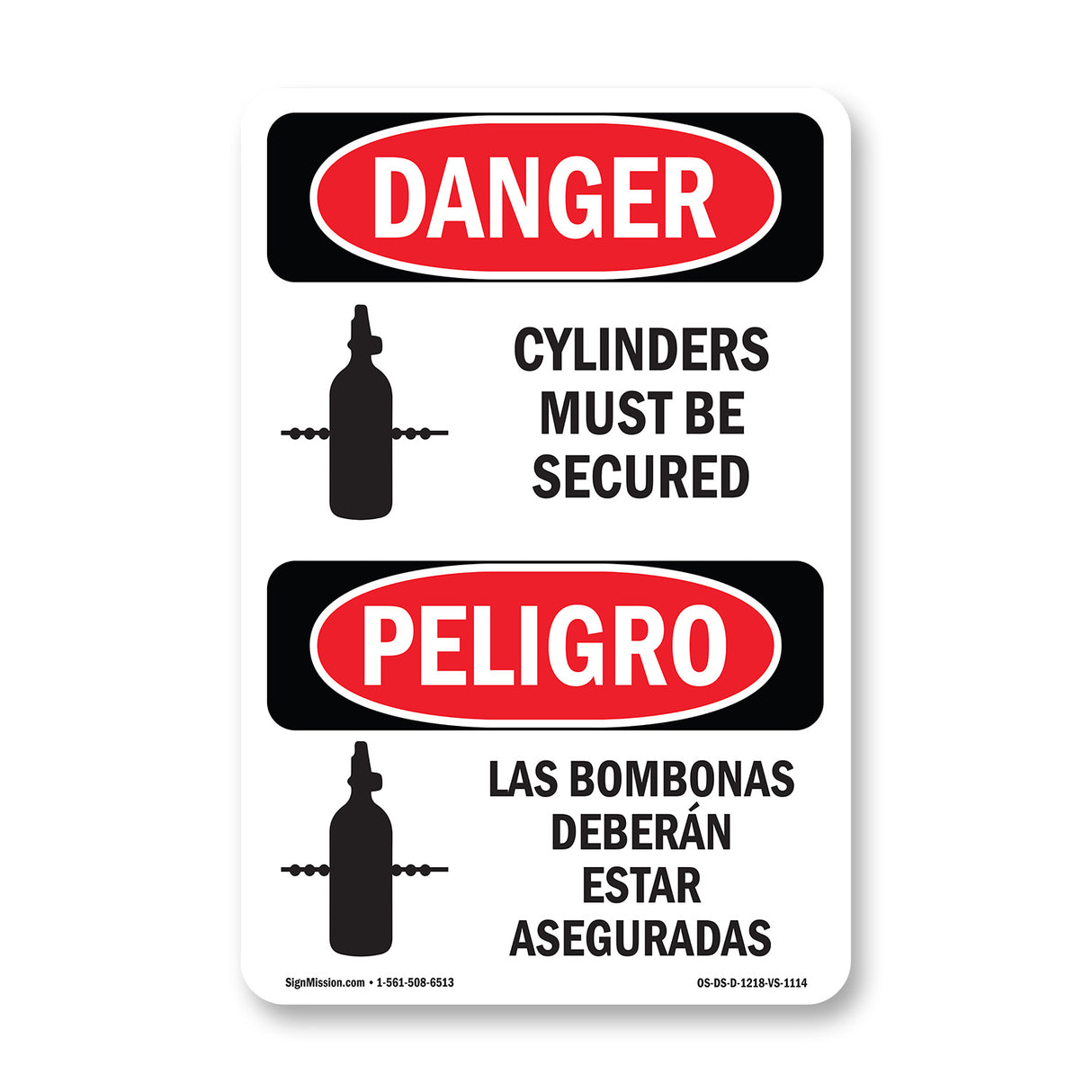 Cylinders Must Be Secured