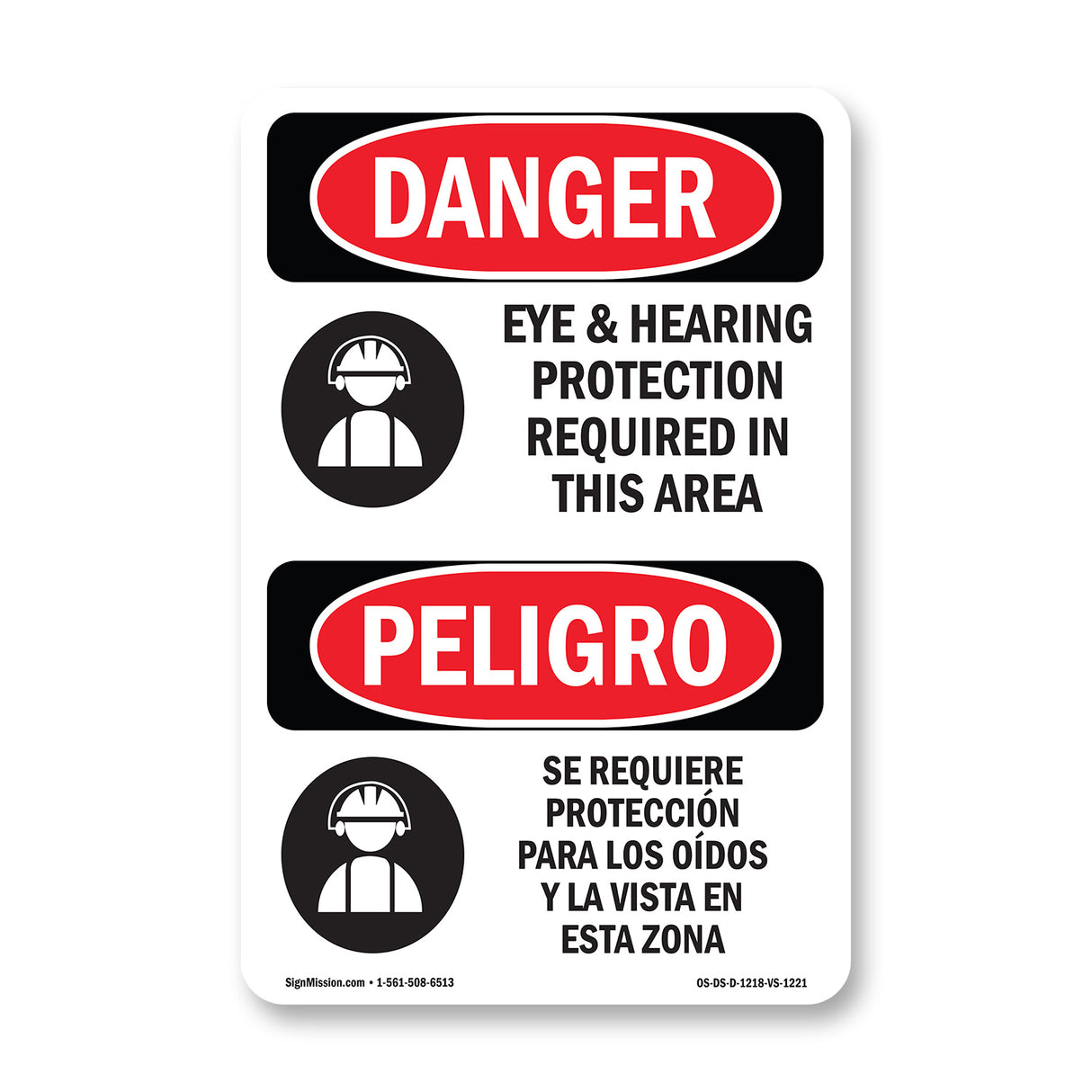 Eye And Hearing Protection Required