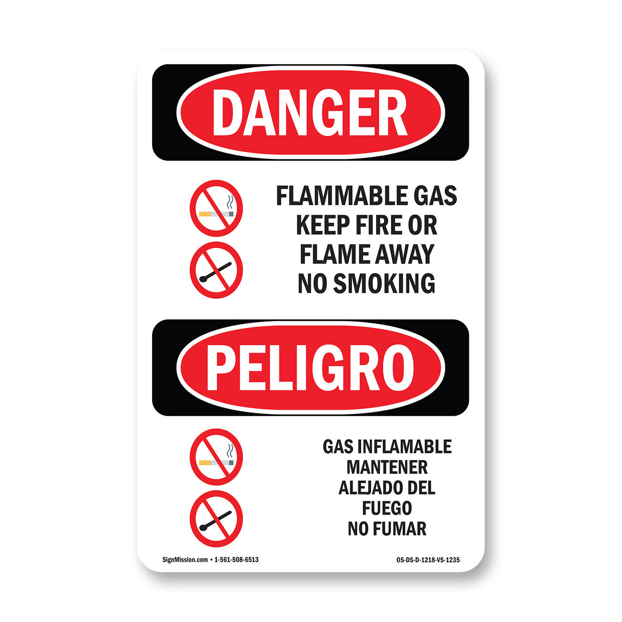 Flammable Gas Keep Fire Or Flame Away