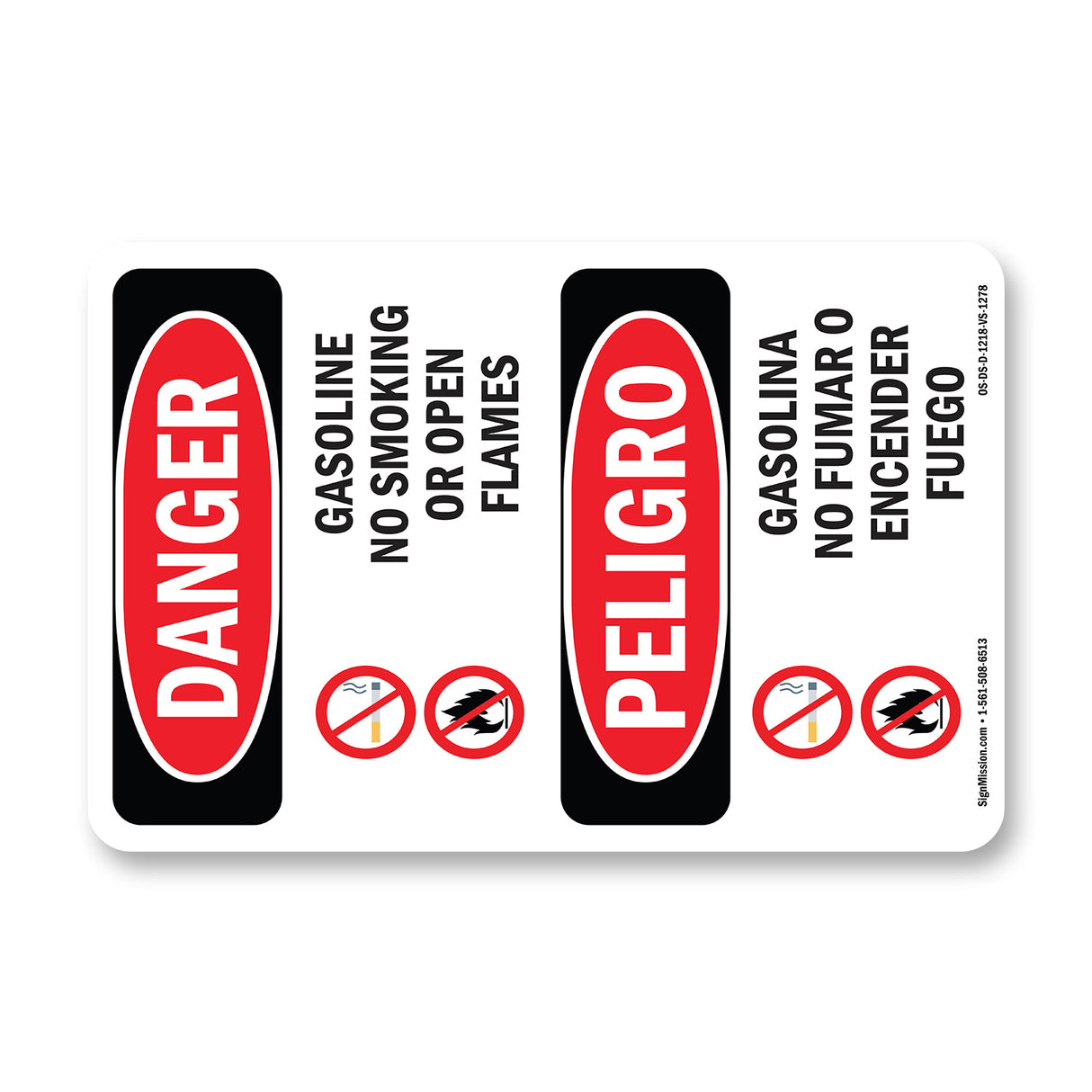 Gasoline No Smoking Or Open Flames