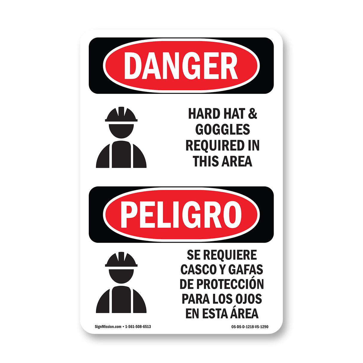 Hard Hat And Goggles Required In This Area