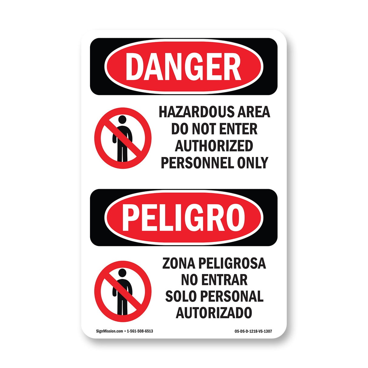 Hazardous Area No Enter Authorized Personnel