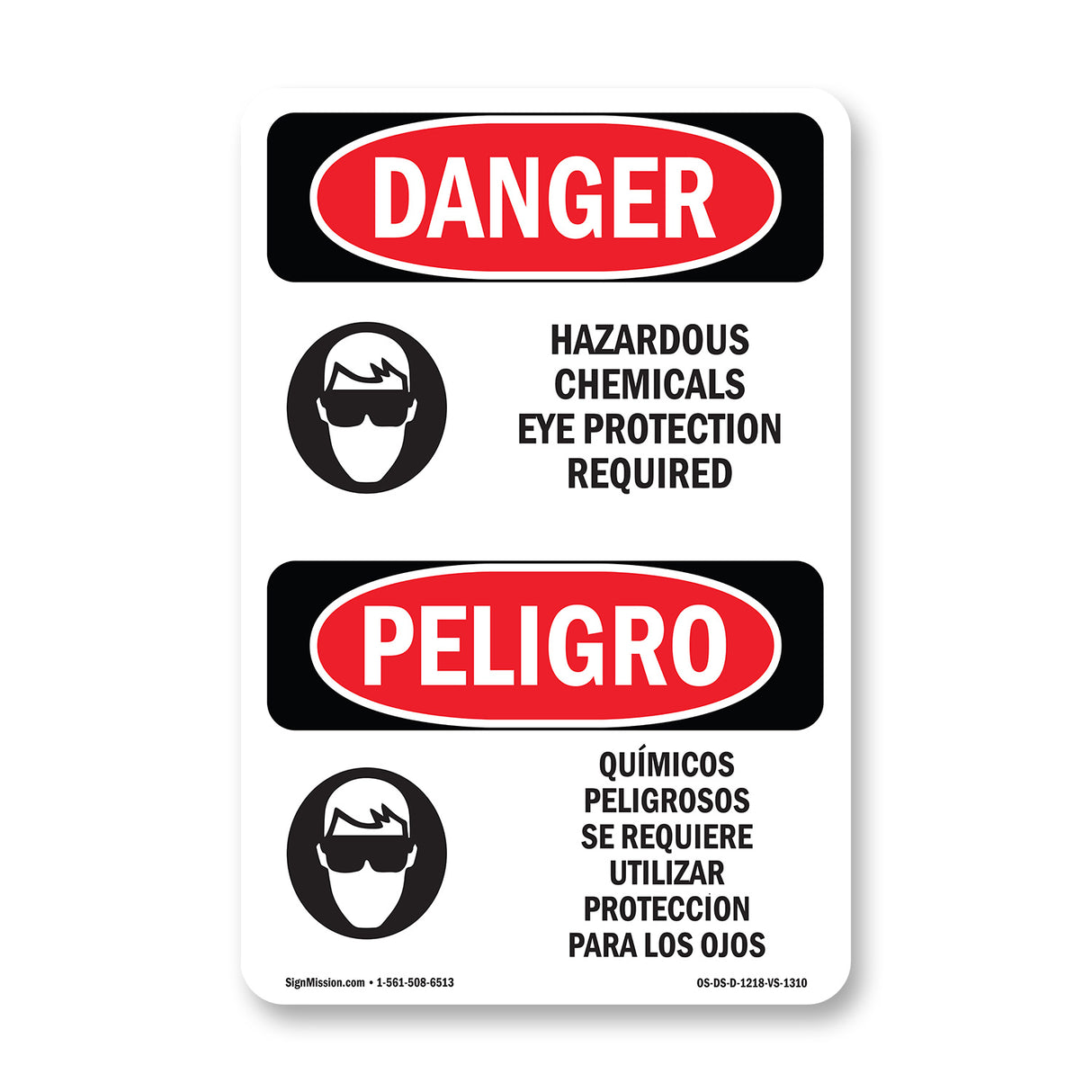 Hazardous Chemicals Eye Protection Required