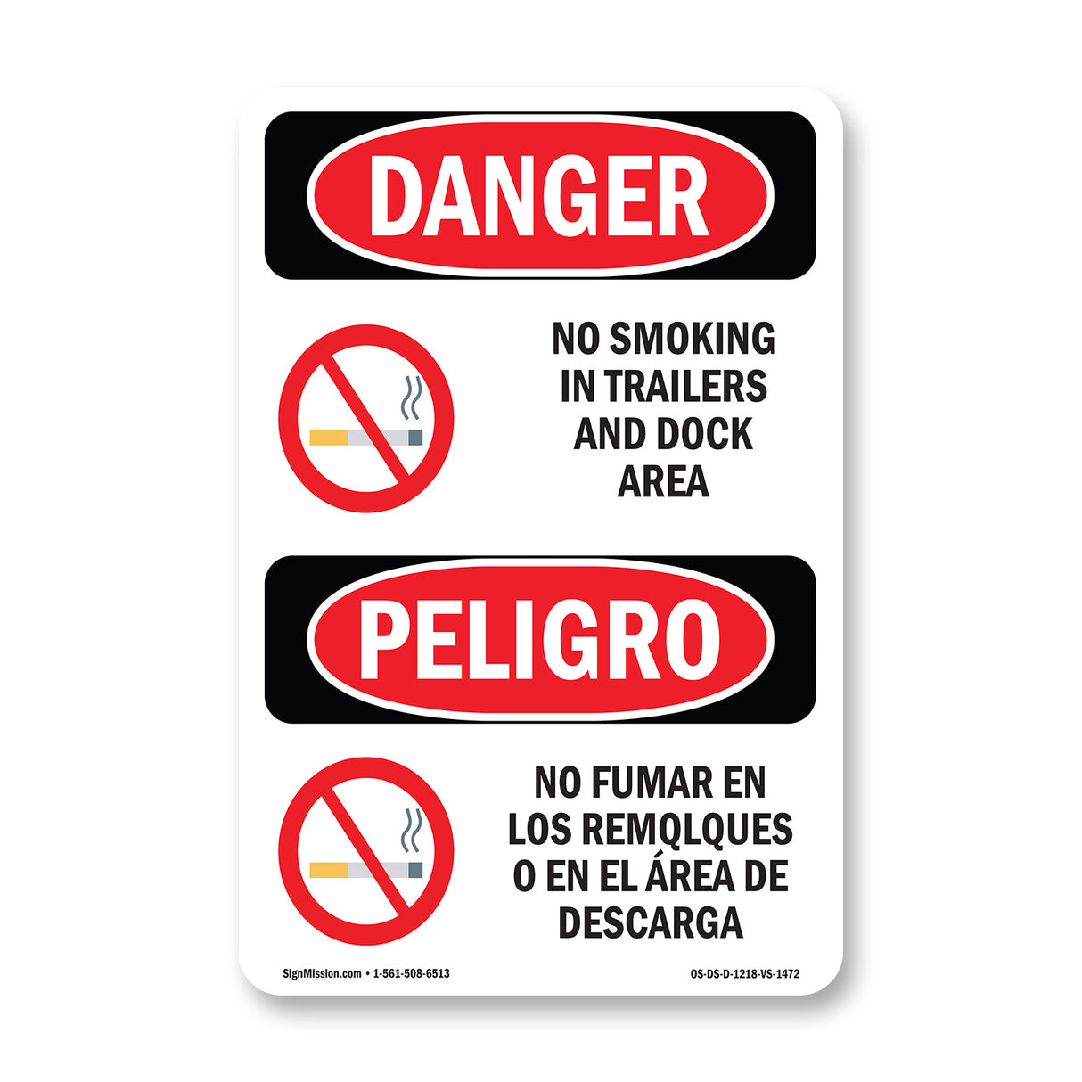 No Smoking In Trailers And Dock Area