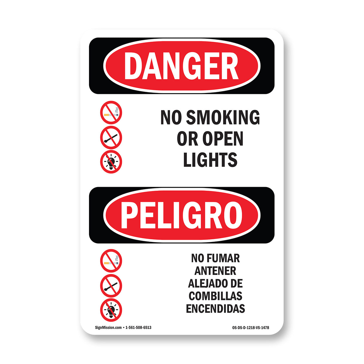 No Smoking Or Open Lights