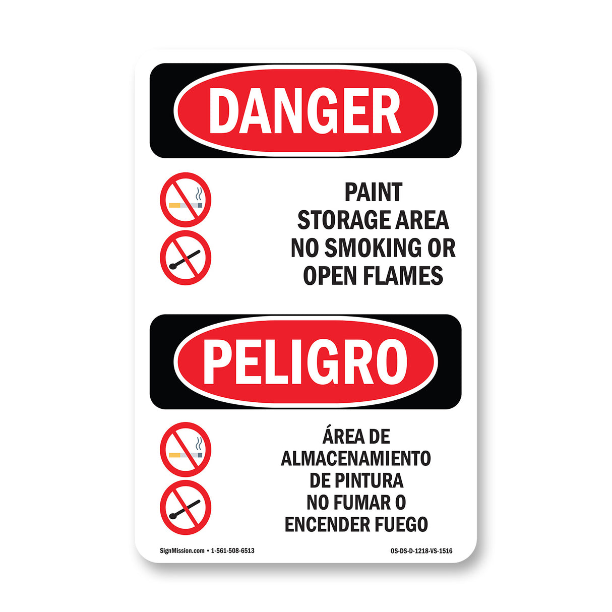 Paint Storage Area No Smoking Or Open Flames