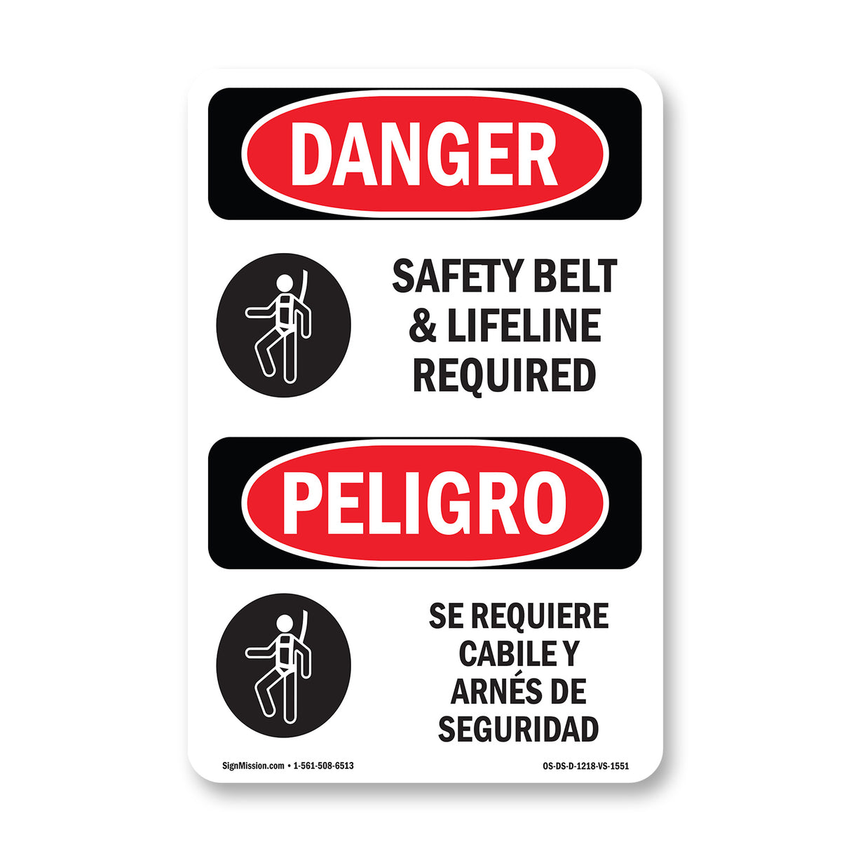 Safety Belt And Lifeline Required Symbol