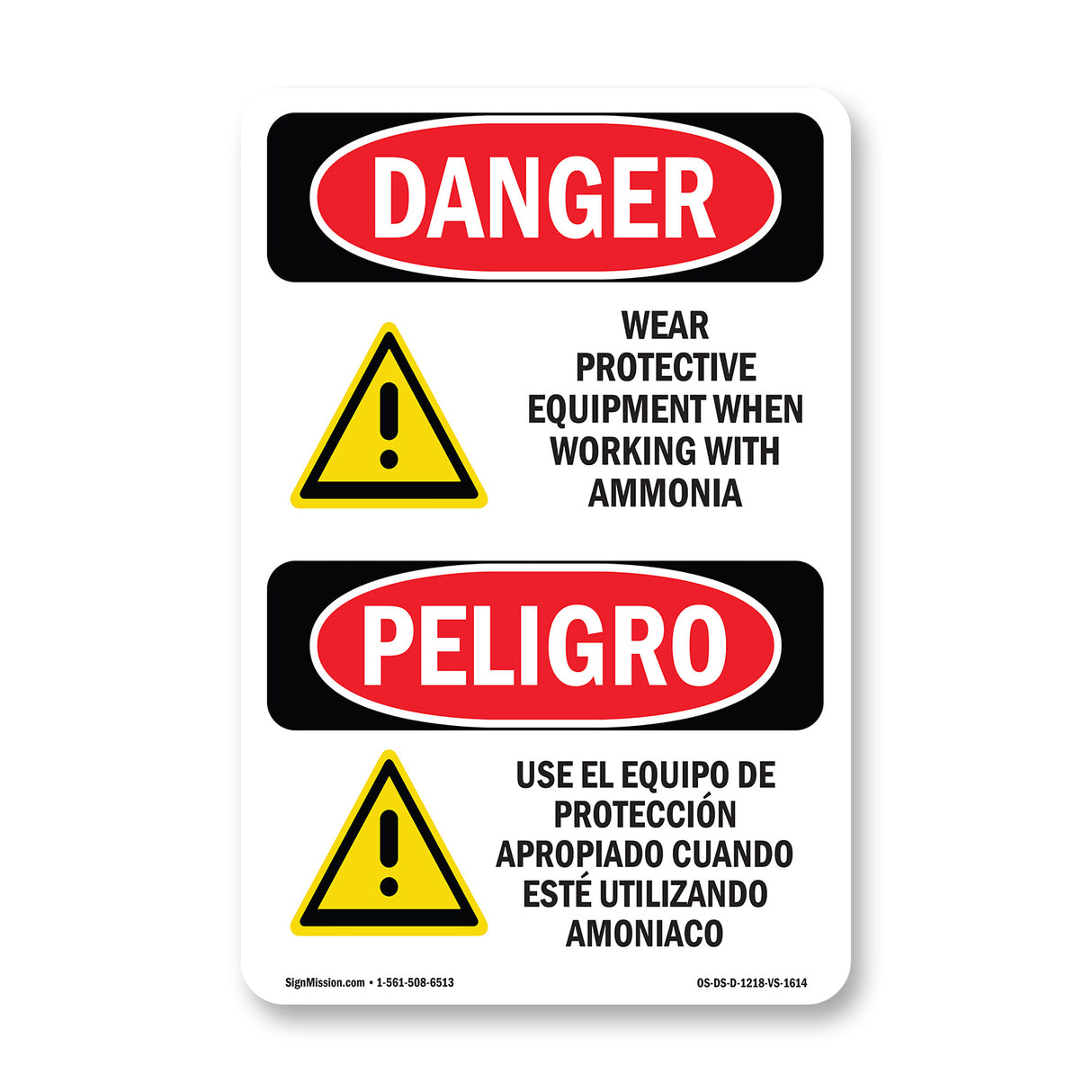 Wear Protective Equipment With Ammonia