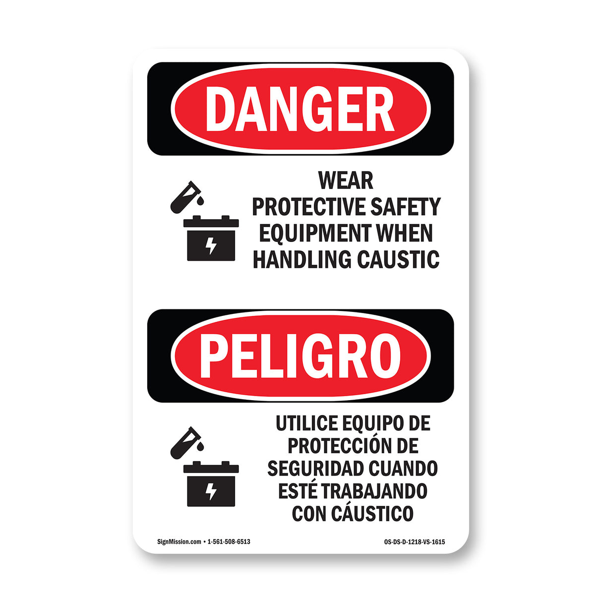 Wear PPE Handling Caustic